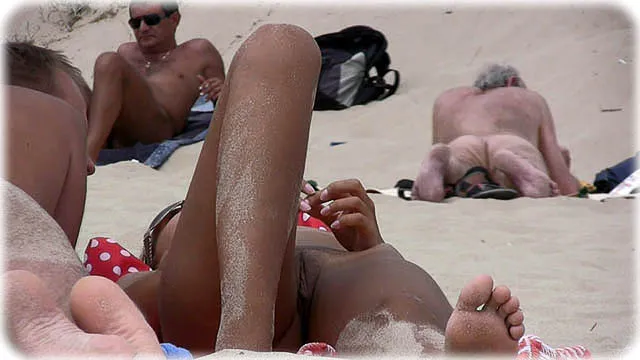 Sun soaked sexy beach milf 